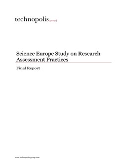 Cover of the 2019 Science Europe Study on Research Assessment Practices