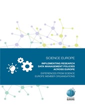 Cover of the Report Implementing Research Data Management Policies Across Europe: Experiences from Science Europe Member Organisations